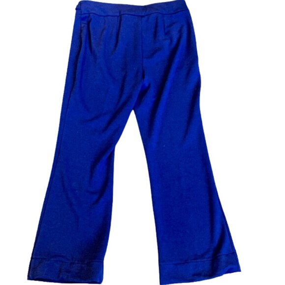 Chico's Flared Dress/Career Pants  Grommet Accent Sz 1R/US 8R Blue #97E - Picture 7 of 11